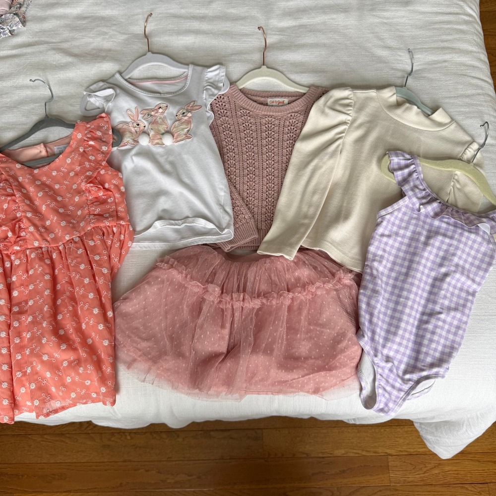 Toddler Girls 6pc Bundle 2T 3T Gap Cat & Jack Carters Childrens Place Spring Lot